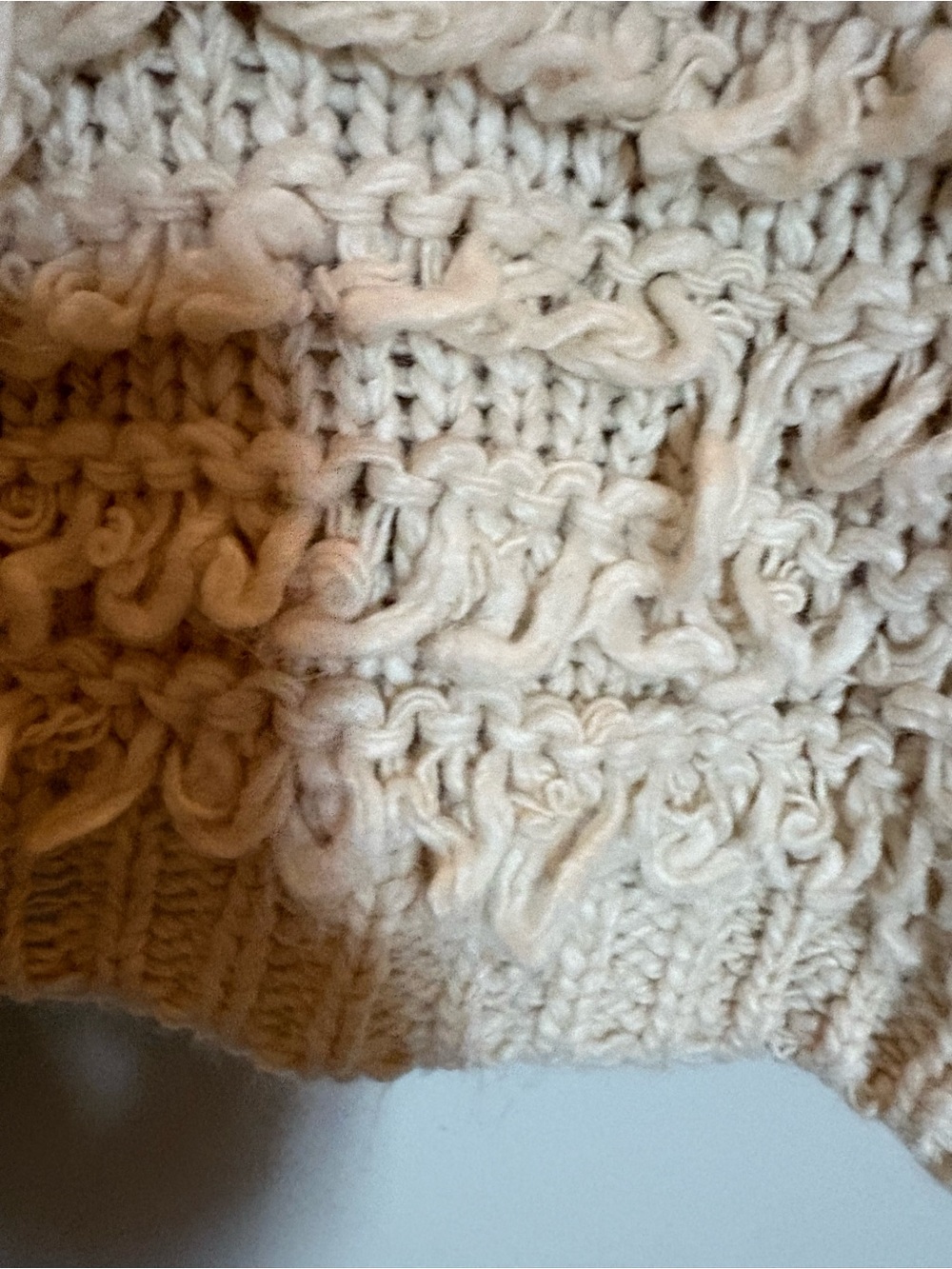 Rylee + Cru Soft Cream Loop-Textured Open Cardigan - Picture 7 of 7